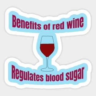 Benefits of red wine Sticker